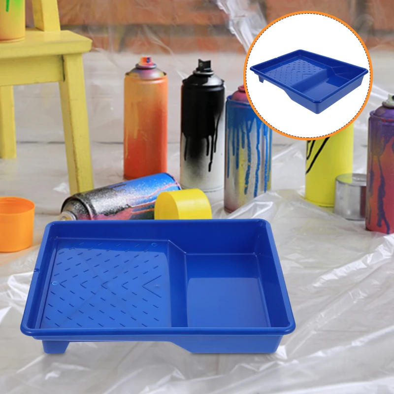 Description Picture 5 of item9Inch Paint Tray Plastic Holder Liner Plastic Paint Holder Wall Paint Roller Coating Palette Metal Wall Painting Supplies Roller