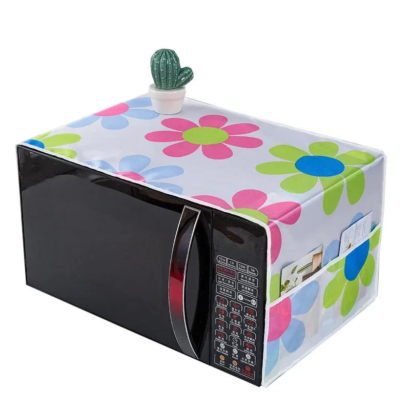 Description Picture 6 of item35*100cm Microwave Oven Dust Cover Dustproof Satin Storage Bag Dust Cloth Household Printed Cover Modern Top Cover Cloth