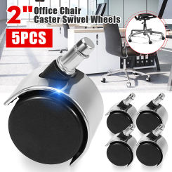 Heavy Duty Caster Swivel Wheels, Roller, Office Chair Replacement, 3 in, 75mm, 5PCs