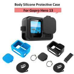 Silicone Protective Case For GoPro 13 Full Cover Silicone Case Sleeve Shell Lens Cap Cover For GoPro Hero 13 Camera Accessories