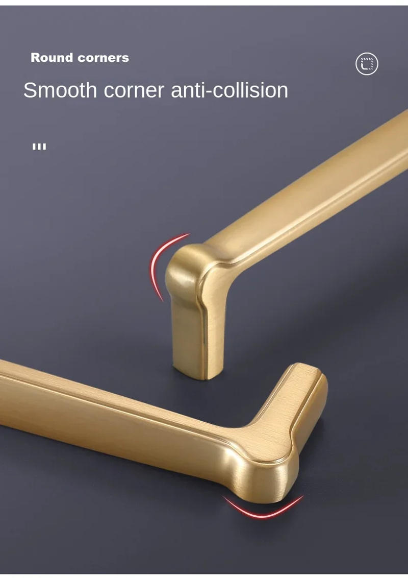 Description Picture 4 of itemCabinet Handles Kitchen Door Handles Drawer Knobs Zinc Alloy Wardrobe Door Handles Brushed Modern Style Hardware