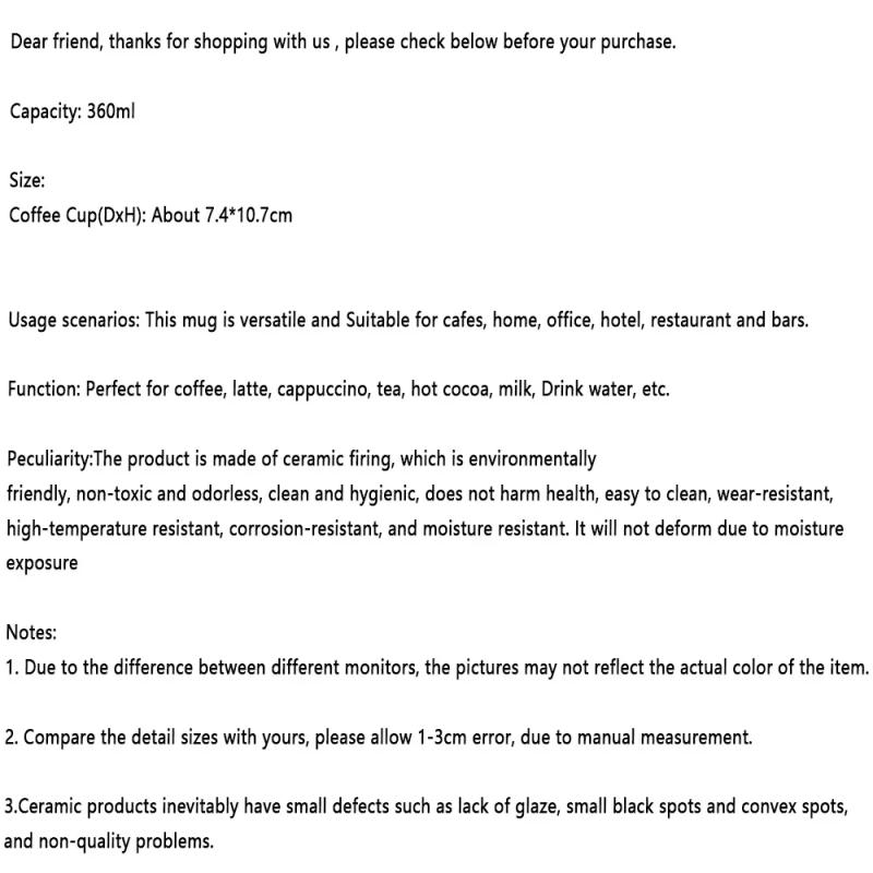 Description Picture 2 of item360ml Pearlescent Ceramic Mug  Pearl Design Handle Coffee Milk Cup Personalized Handle Home Glass Drinking Mug Cup