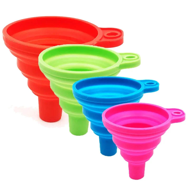 Description Picture 3 of itemSilicone Foldable Funnel Universal Funnels Beer Oil Liquid Hopper Kitchen Accessories Car Engine Oil Change Funnel