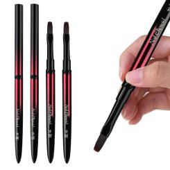 13Style Black Red Gradient Handle Nail Drawing Brushes For Manicure Lines Painting Gradient UV GEL Extension Builder Drawing Pen