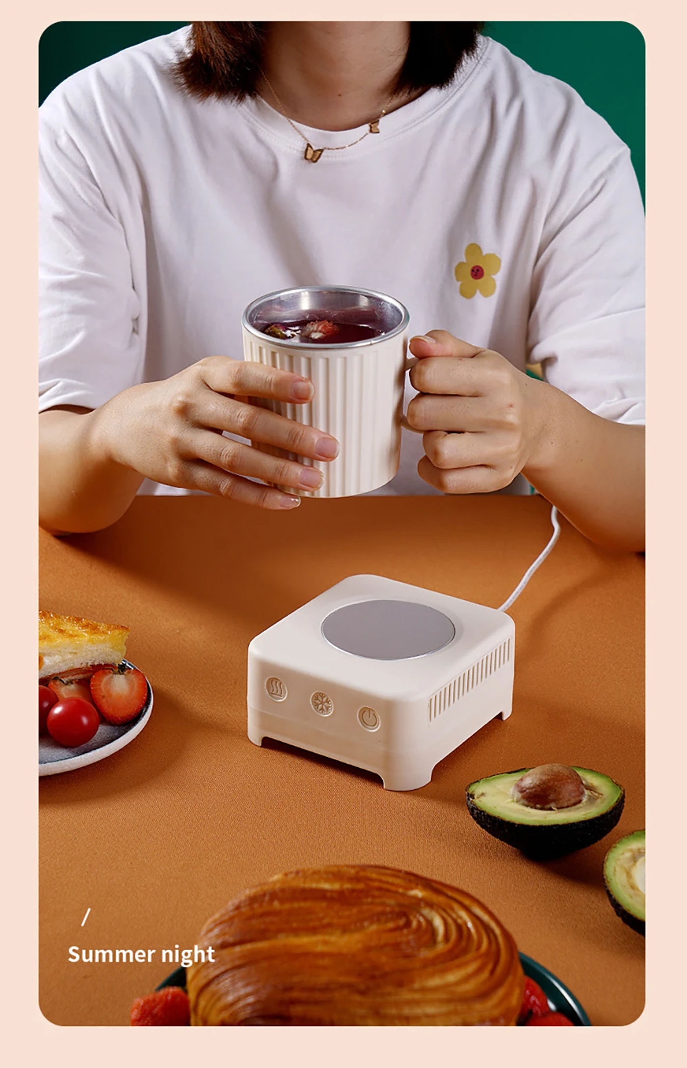 Description Picture 6 of item400ml Quick Cooling Cup Coffee Milk Beer Soda Heating Cooling Cup Mini Ice Maker Ice Cold Drink Home Quick Freezing Machine
