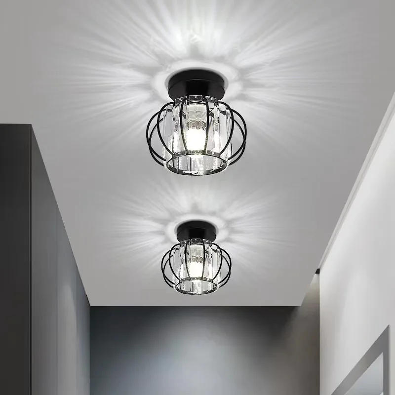 Description Picture 6 of itemModern Simple Crystal Corridor Led Light   Living Room Downlight Creative Entrance Light Ceiling Crystal  Lamp for Bedroom
