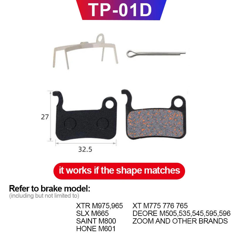 Description Picture 3 of itemMTB Bicycle Hydraulic Disc Brake Pads For b01s SHIMANO SRAM AVID HAYES Magura ZOOM Cycling Bike Parts Semi-Metallic Brake Pad