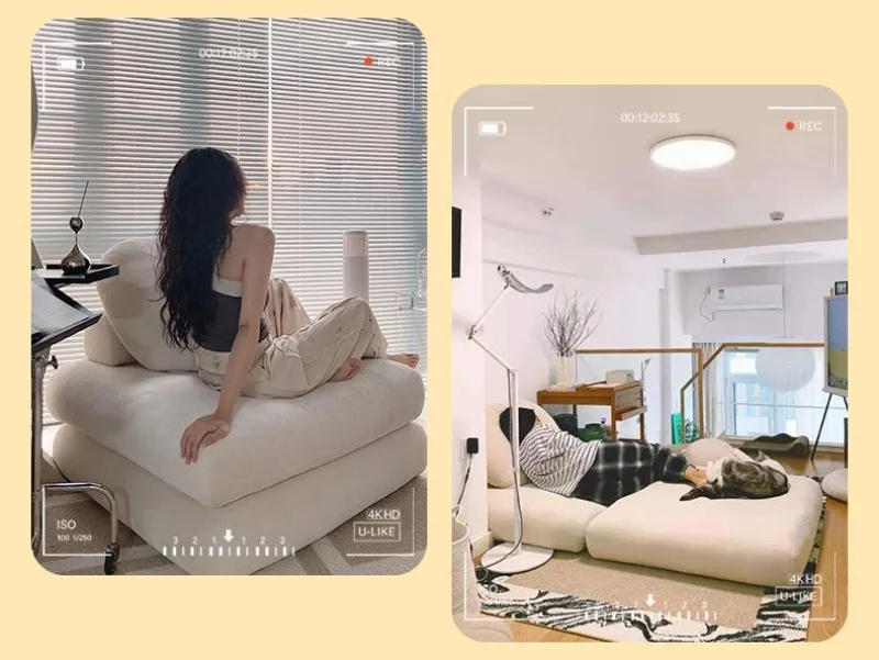 Description Picture 4 of itemMultifunction Folding Sofa Bed Comfortable Modern Living Room Sofas Individual Lazy Sofa for Bedroom Chaise Lounge Furnitures