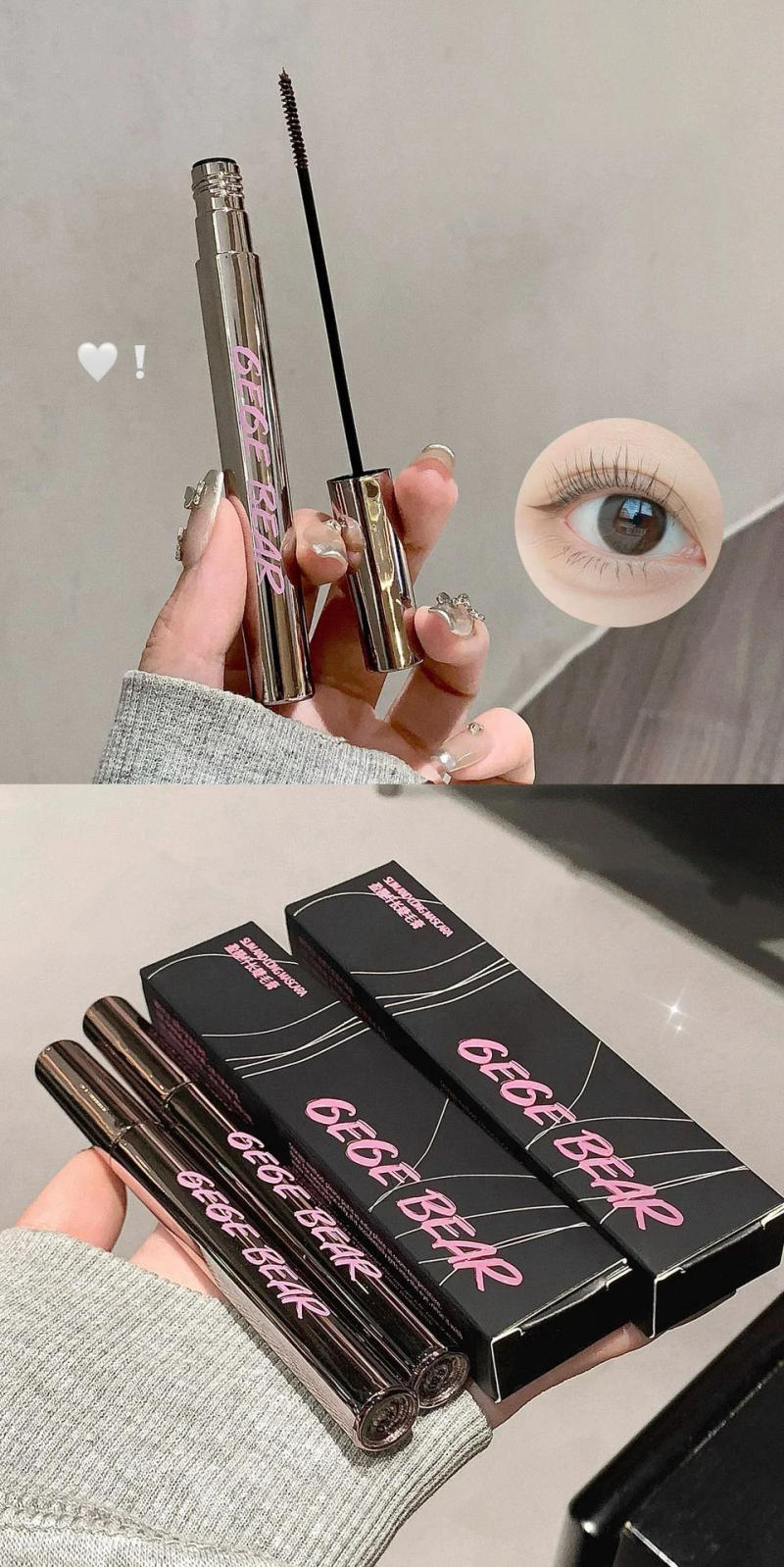 Description Picture 5 of itemSilk Fiber Matte Mascara Makeup Ultra-Fine Brush Lengthens Eyelashes Waterproof Fast Dry Brown Black Curling Mascara Comestic