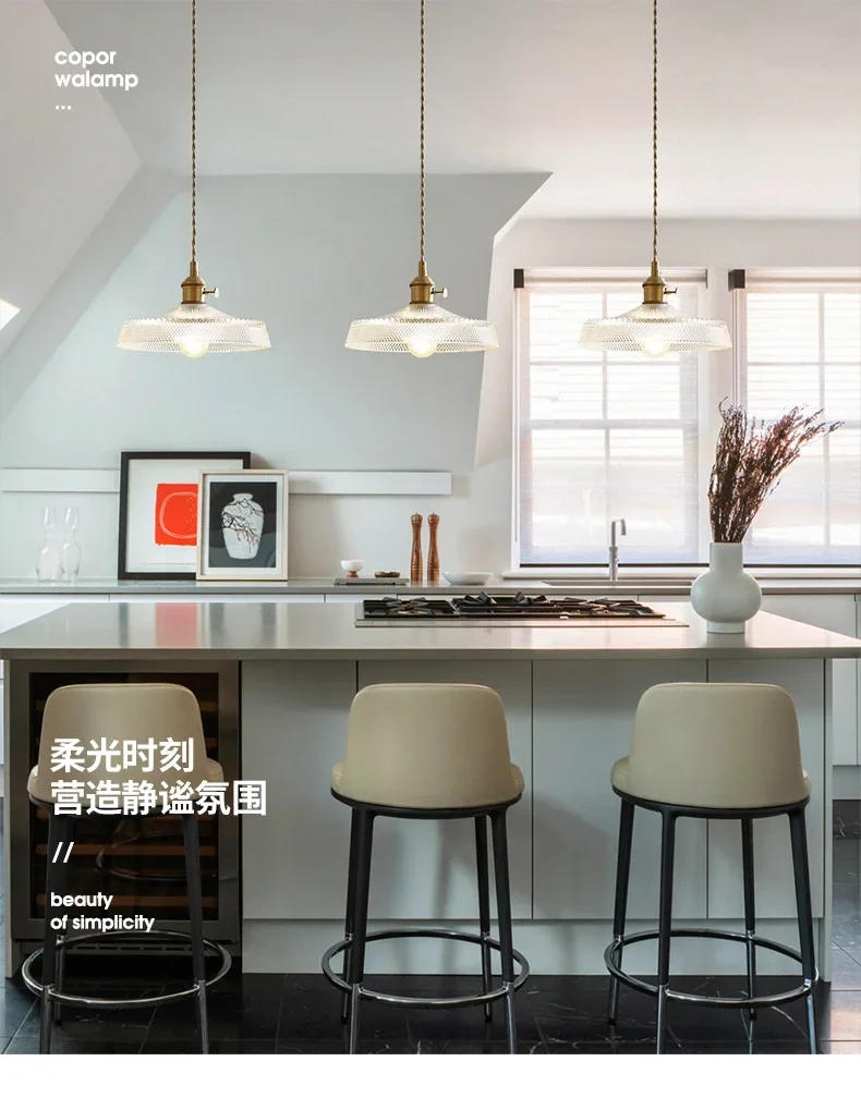 Description Picture 3 of itemModern Glass Pendant Lights Chandeliers Indoor Lighting For Dining Room Kitchen Bedroom Suspension Decor Pendant Lamp E27 Lustre