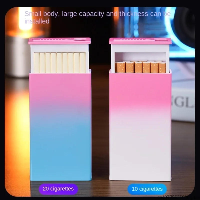 Description Picture 5 of itemCreative Magic Cigarette Case Lighter 20 Cigarettes Slim Cigarette Case High-looking Ladies Cigarette Case Cute