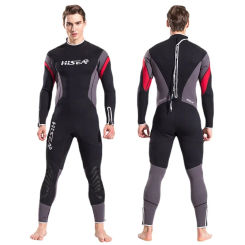 Hisea 3mm Men Full Body Neoprene Wetsuit Super Elasticity Color Stitching Surf Diving Equipment Jellyfish Clothing