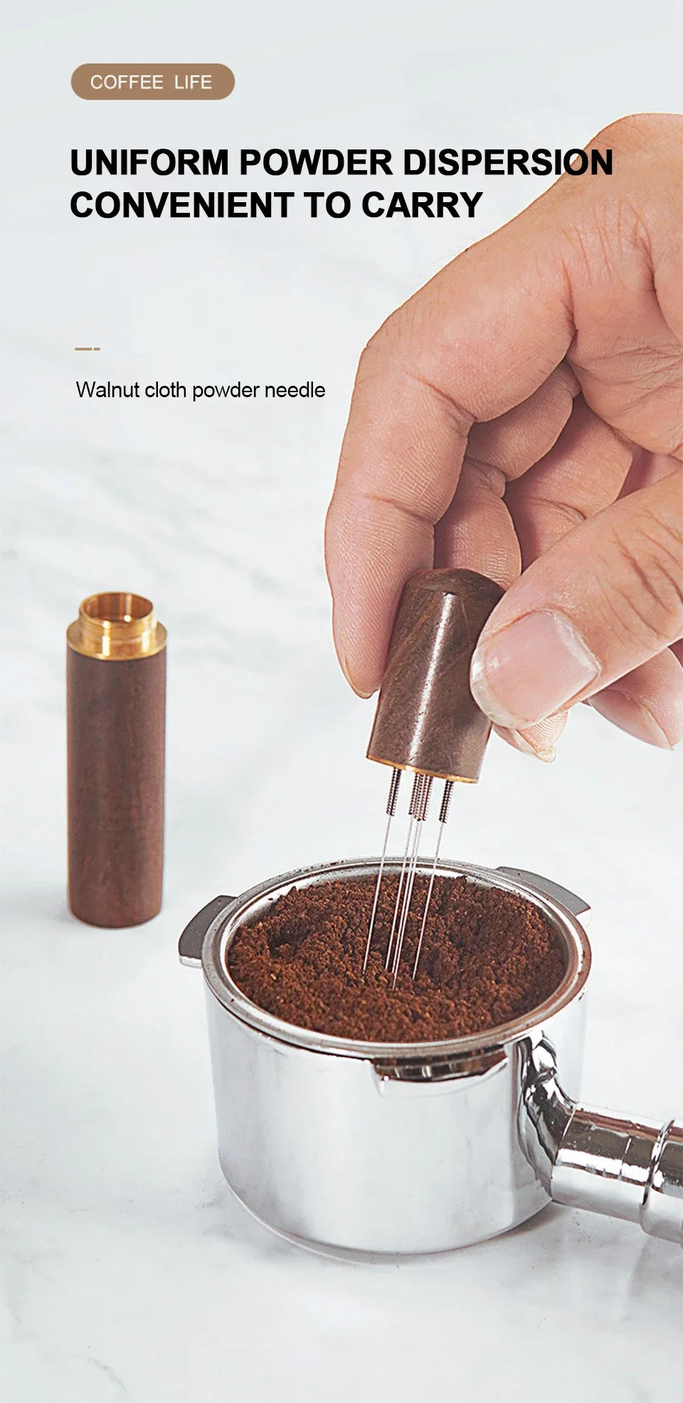 Description Picture 2 of itemCoffee Tamper Needles Tools Espresso Powder Stirrer Distributor Leveler WDT Cafe Stirring Barista Accessories 6 Needles Stirrer