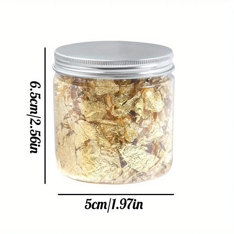 Description Picture 5 of itemNail Art Accessories Gold Silver Copper Foil Sequins Glitter Leaf Flake Sheet Bulk Foil Paper For Gilding Manicure Decoration