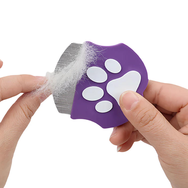 Description Picture 6 of itemCurved Mini Pet Comb for Cats & Dogs - Flea Removal, Facial Deshedding & Grooming Tool