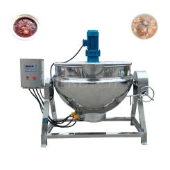 100L 500L Jam Mixer Pot Electric Gas Steam Kettle With Agitator Cooking Kettle Industrial Cooker Stainless Steel Jacket Kettle