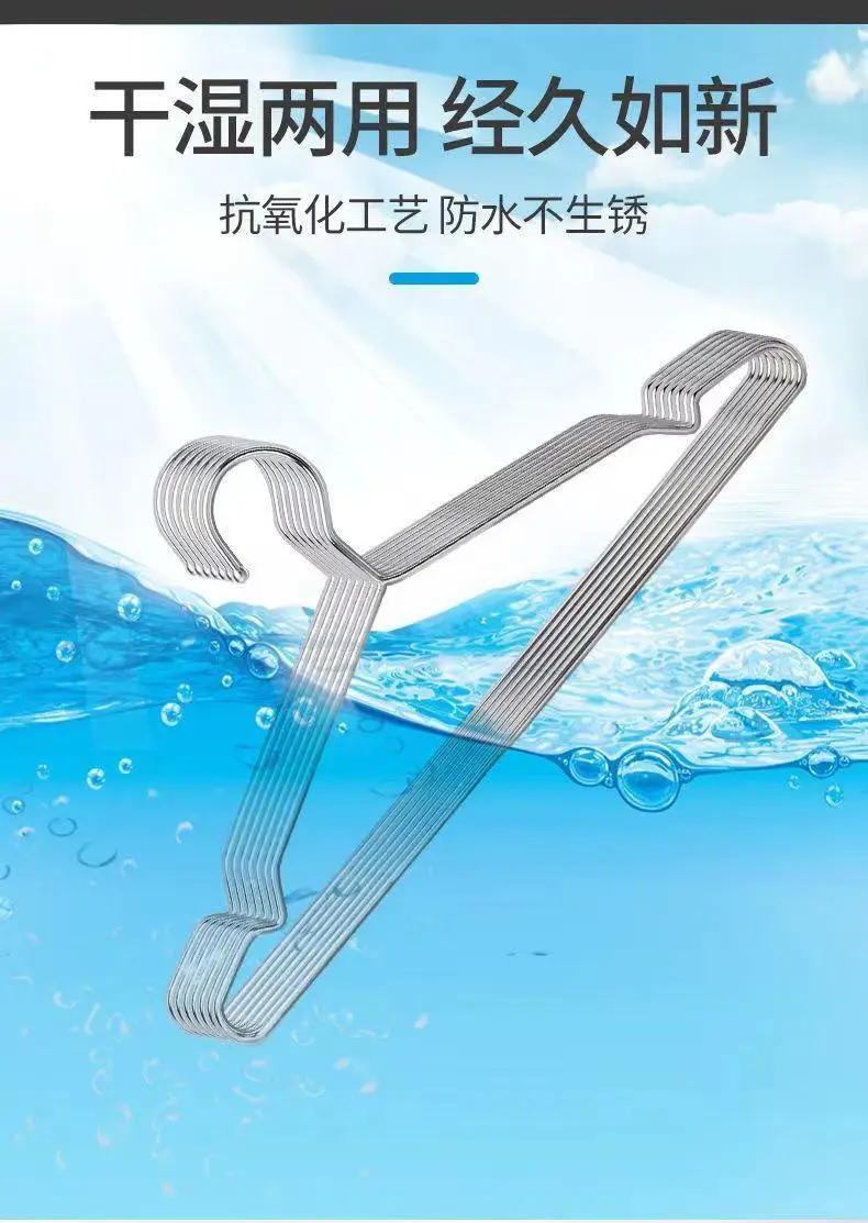 Description Picture 5 of item10-20pcs/set Stainless Steel Hanger Clip Model Clothes Hanger Drying Socks Artifact Socks Rack Household Hanger Thicken By 3mm
