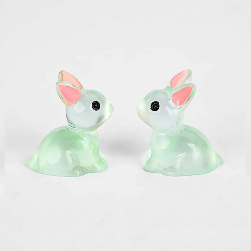 Description Picture 4 of item1PC DIY Cute Luminous Bunnies Microlandscape Gardening New Mini Rabbit Ornaments Home Decor Fairy Miniature Figurines