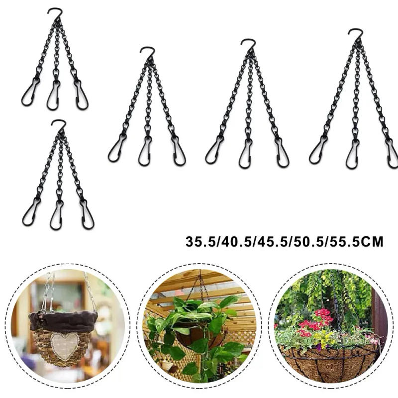 Description Picture 5 of item1Pc Flower Pot Hanging Basket Chain Replacement Plant Hanger Iron Flower Pot Bird Feeders Hanging Basket Chain Other Ornaments