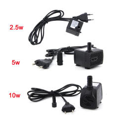 AC 220V EU US Plug 2.5W 5w 10w Submersible Water Pump Aquarium Fountain Pump Air Fish Pond Pool Tank Water Pump k