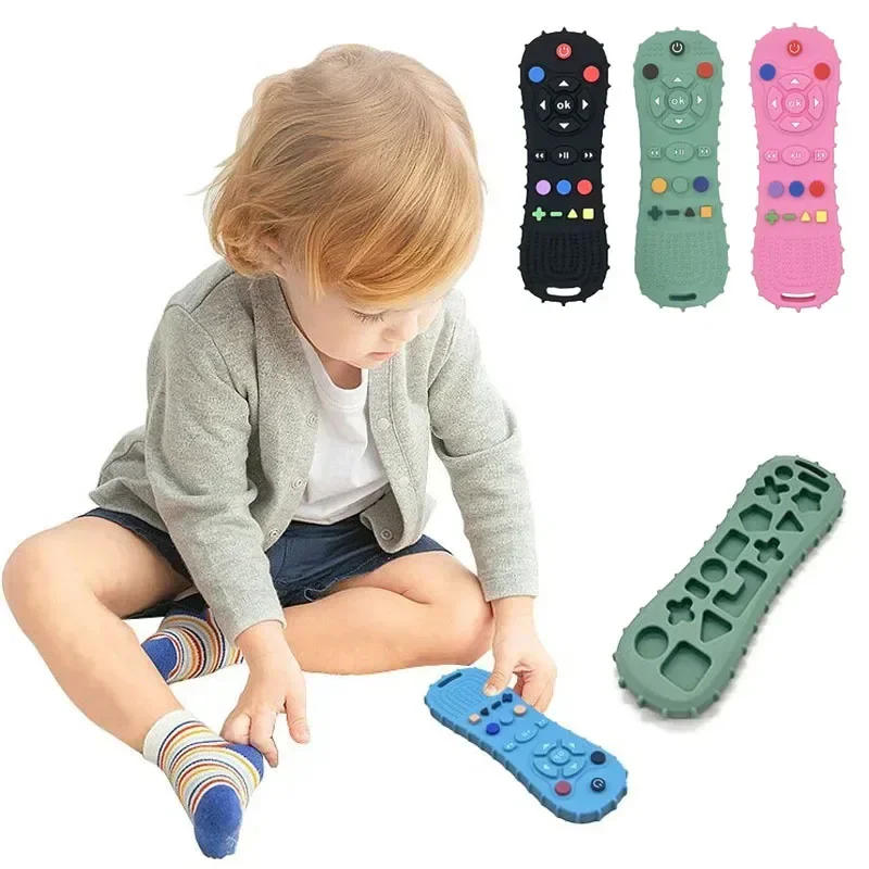 Description Picture 2 of itemBaby TV Remote Control Teether Silicone Baby Anti-Eating Gloves Pacifier Bracelet Teething Stick Biting Toy Baby Care Accesorios