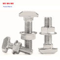 Eu Standard 20 30 40 45 Series T Shaped Hammer Bolt Aluminum Profile Accessories T Shaped Bolt Nut + Flange Nut M5 M6 M8