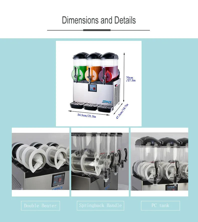 Description Picture 3 of item45L Commercial Frozen Drink Slush Slushy Making Machine Smoothie Ice Maker