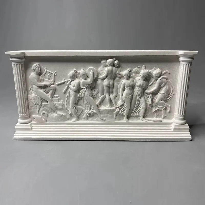 Description Picture 2 of itemDancing Muse Stereoscopic Printmaking Figures Relief Plaster Statue Desk Decoration Characters Sculpture Room Aesthetic Decor