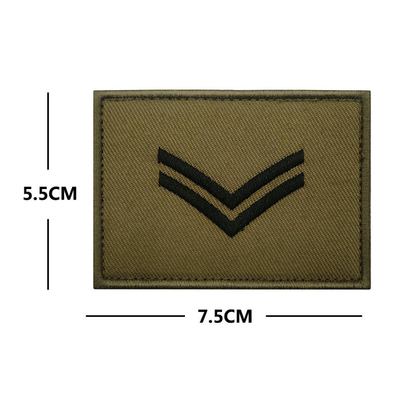Description Picture 3 of itemUniform Rank Shoulder Armband Embroidered Patches With Hook and Loop Backing Appliqued For Army Jacket Shoulder DIY Sew-on