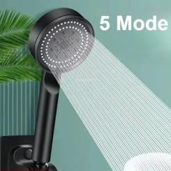 5 Modes Shower Head High Pressure Shower Head Water Saving  Adjustable High Pressure Shower Head Bathroom Accessories