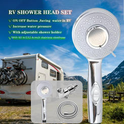 3 Modes Shower Head Adjustable High Pressure Water Saving Shower head Massage Showe Hose Holder Spray Nozzle Bathroom Accessorie