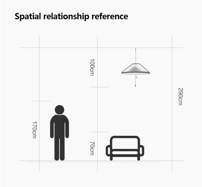 Description Picture 3 of itemArt Design Pleated Deformed Fabric Umbrella Chandeliers Home Decor LED Lighting Lamp for Bedroom Living Dining Room Luminaire