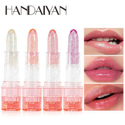 Color Changing Lipstick Jelly Glitter Temperature PH Change Lip Balm Moisturizing Waterproof Crystal Lip gloss Pink Lip Makeup