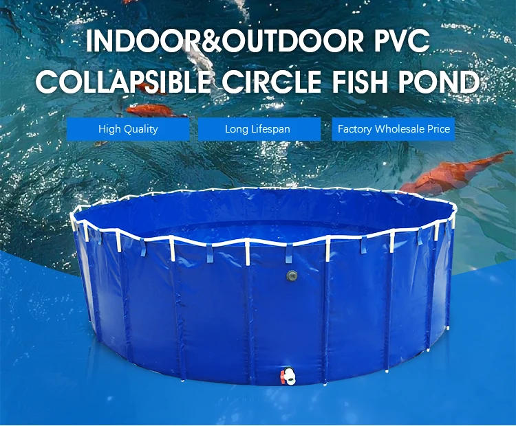 Description Picture 2 of itemDirect Sales Large Aquaponics Fish Tank PVC Canvas Round Folding Plastic Aquaculture Pool