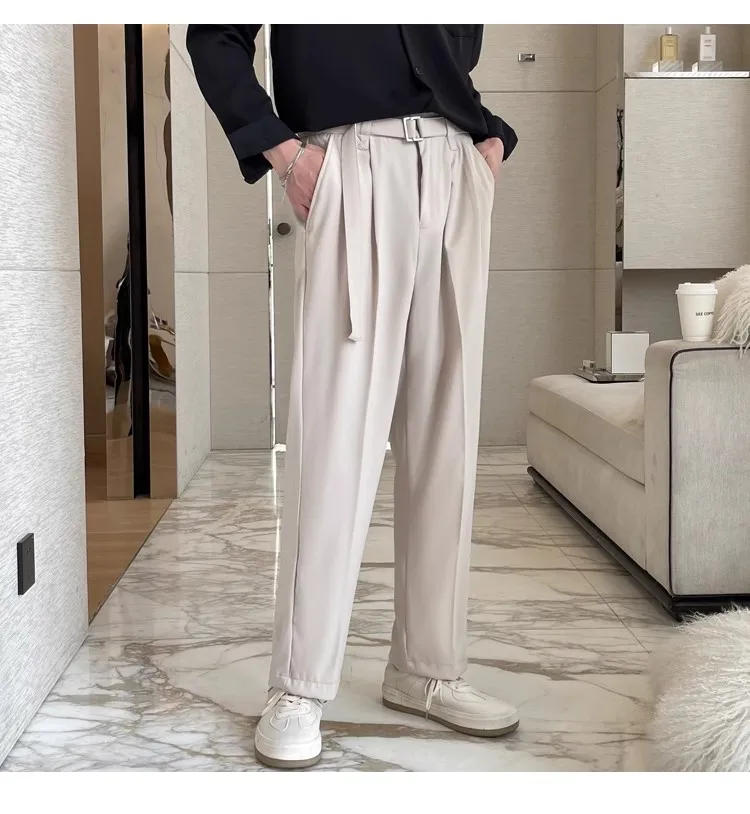 Description Picture 4 of item2024 Fashion Suit Pants Mens Elegant Dress Pants Solid Men Leisure Suits Trousers Male Korea Teenagers Oversize Pants Formal A22