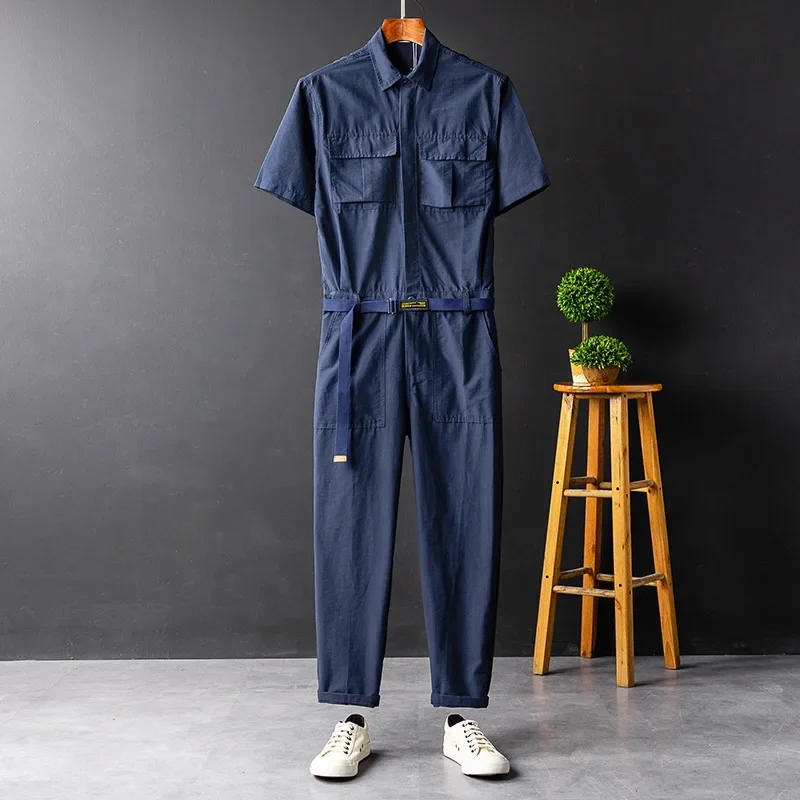 Description Picture 4 of itemFamily Health Manager Housekeeping Working Overall Cleaning Work Wear Summer Short Sleeve Jumpsuit Streetwear Coverall Trousers