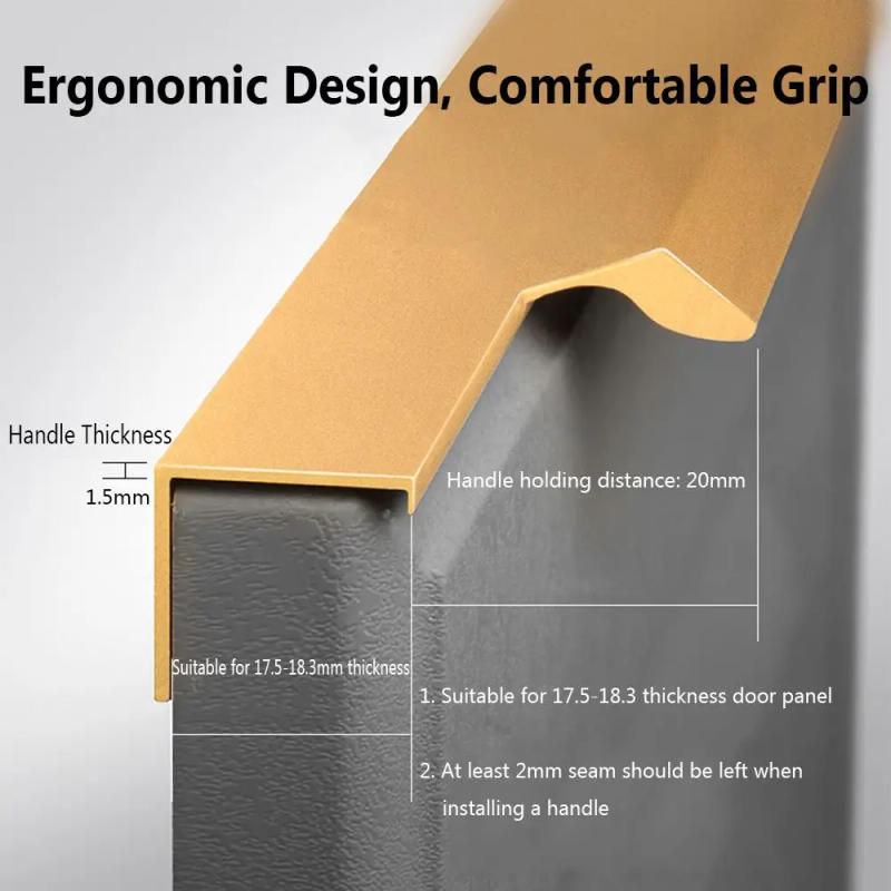 Description Picture 3 of itemHome Hardware Kitchen Aluminum Alloy Cabinet Cupboard  Door Handle Door Knob Drawer Pulls