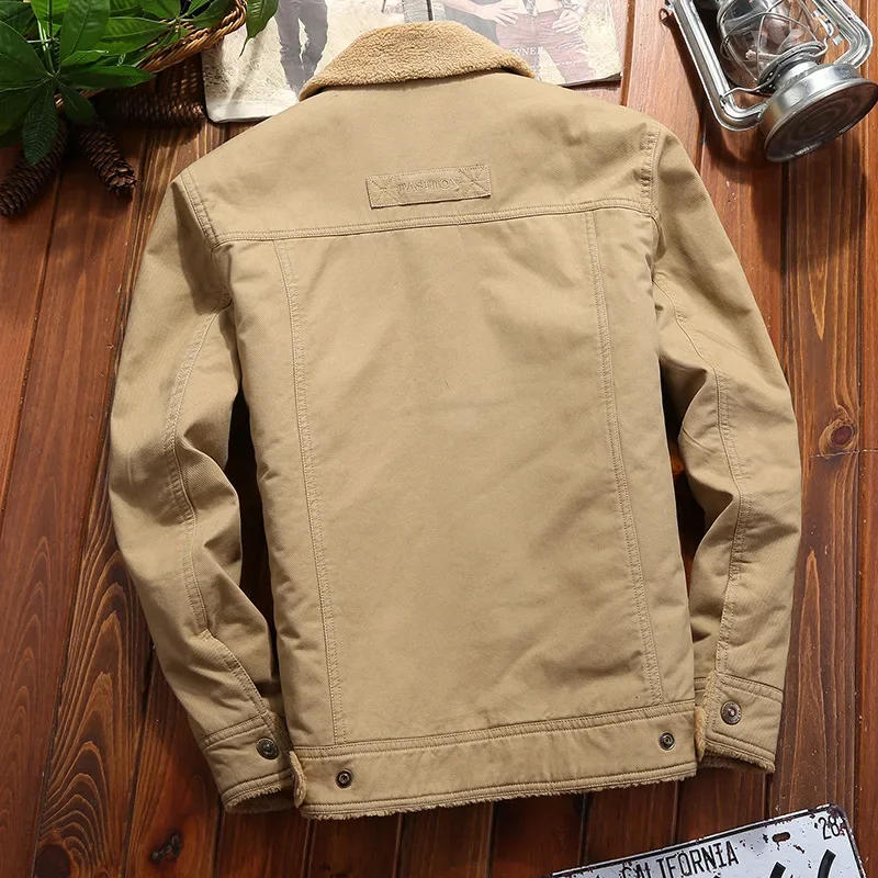 Description Picture 6 of item2024 Winter Jacket Men Cotton Padded Warm Loose Thickening Parka Coat Casual outdoor Short Male Jacket Men's brand Clothing