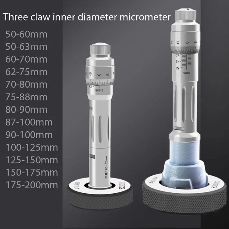 Description Picture 2 of itemThree-Claw Inner Diameter Micrometer Three-Point Internal Measurement Inner Diameter Micrometer Aperture High Precision 0.005mm