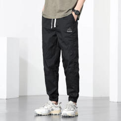 New Trendy Brand Casual Pants for Men's Loose Versatile Leggings Elastic Breathable Thin Pants