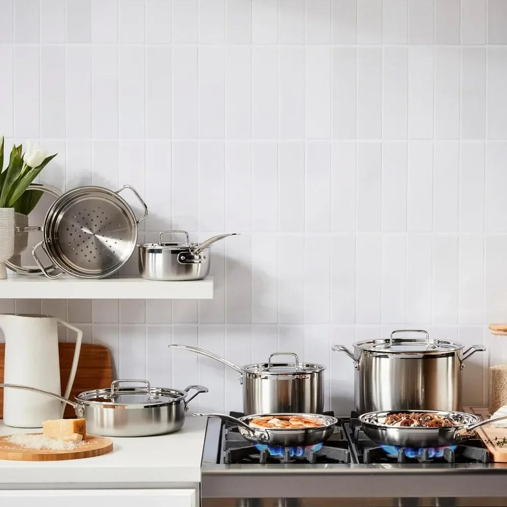 Description Picture 3 of item12 Piece Cookware Set, MultiClad Pro Triple Ply, Silver, MCP-12N