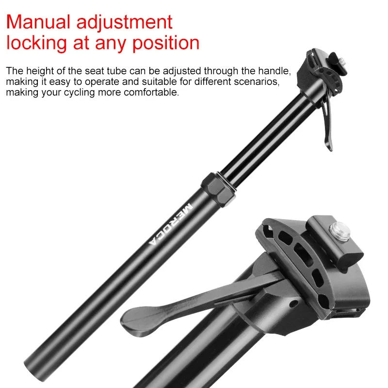 Description Picture 3 of itemMEROCA  Bicycle 30.9 / 31.6mm Manual hydraulic lifting Seatpost  Stroke 100/125mm Mountain Bike Seatpost length 380/445mm