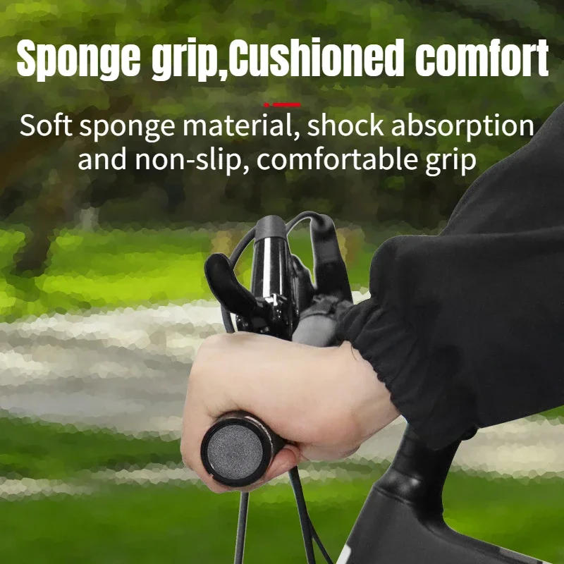 Description Picture 2 of itemSponge MTB Grips Bicycle Cuffs Ultralight Soft Bike Handlebar Cover with Dust Plug Anti Slip MTB Handles Lock on Cycling Parts