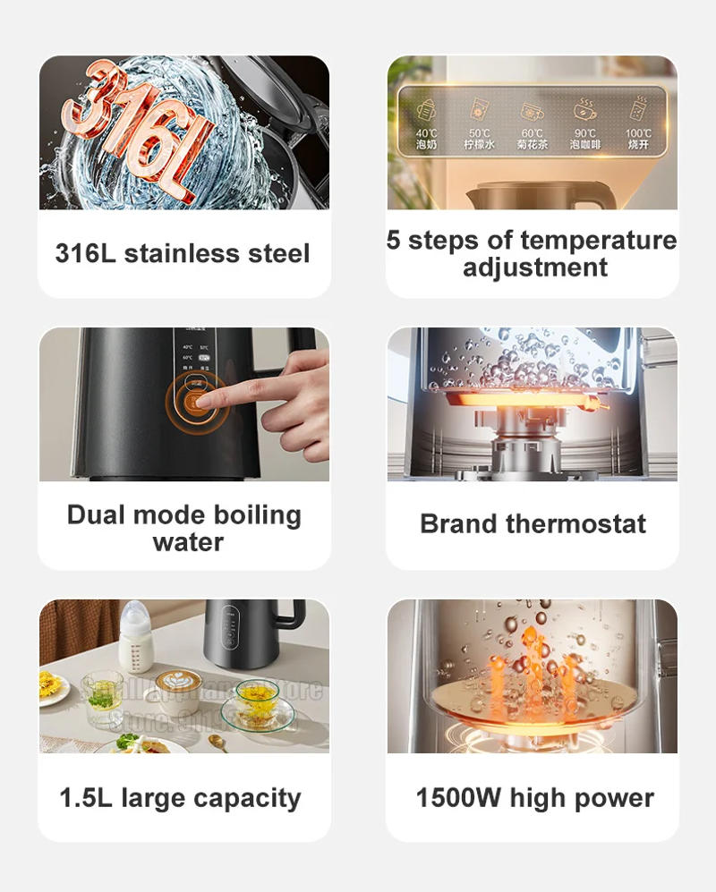 Description Picture 4 of itemSUPOR Smart Electric Kettle 1.5L Thermal Insulation Kettle Adjustable Temperature Brewing Water Boiler 220V Household Appliances