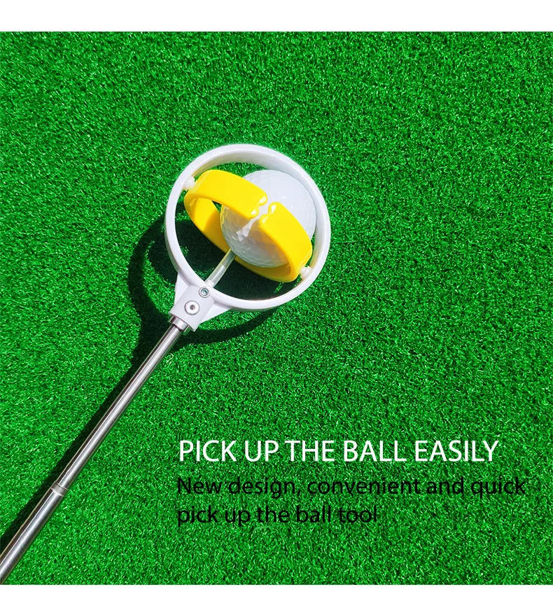 Description Picture 4 of itemGolf Antenna Pickup Rod 8-Section Ball Catcher Telescopic Stainless Steel Ball Stick Double Ring Head Automatic Ball Pickup