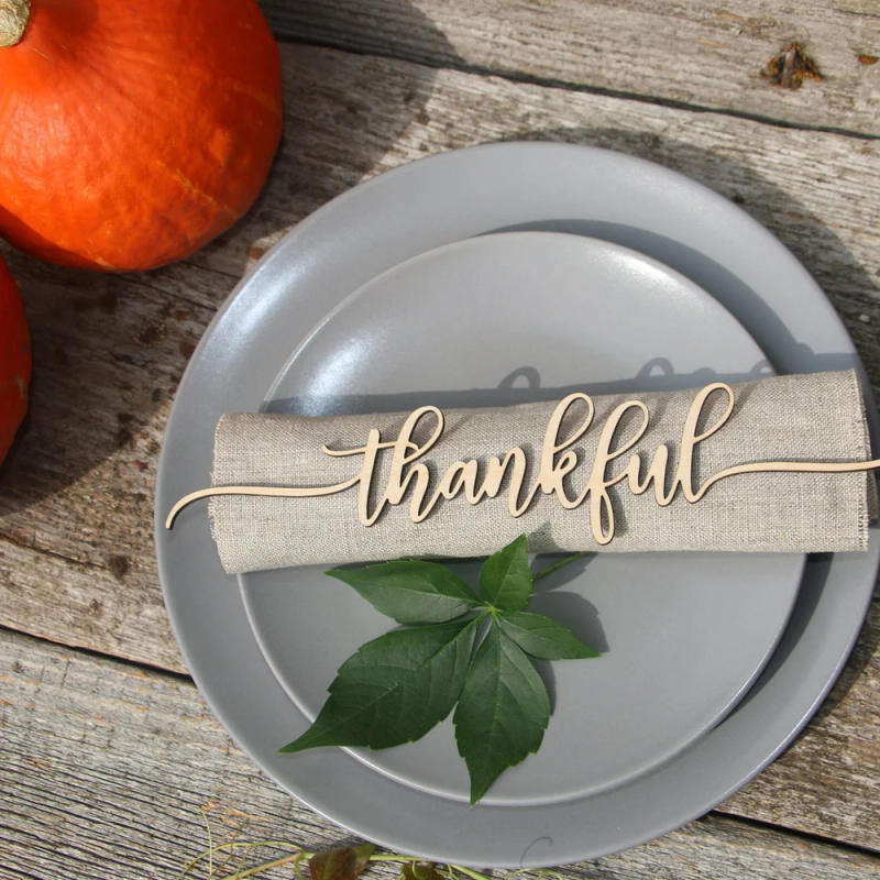 Description Picture 6 of itemCustom Thanksgiving place card Thanksgiving table decor Thanksgiving Place Setting Grateful Thankful Blessed Place Cards