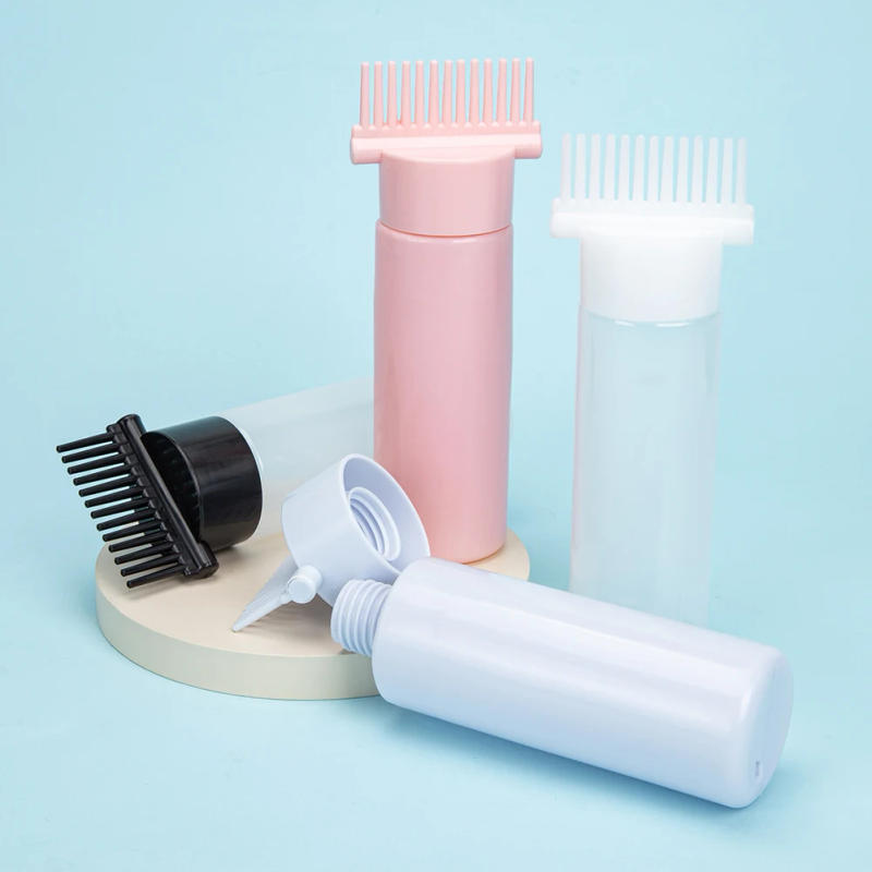 Description Picture 5 of item180ml Multicolor Purpose Squeeze Bottle Refillable Hair Oil Applicator Bottle for Hair Coloring Hairdressing Styling Tools
