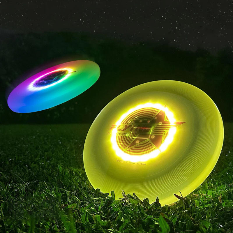 Description Picture 6 of item20LED Swivel Flying Discs Ultimate Flying Professional Throwing Disc Lightweight for Outdoor Sports Beach Camping Game Gym 175g