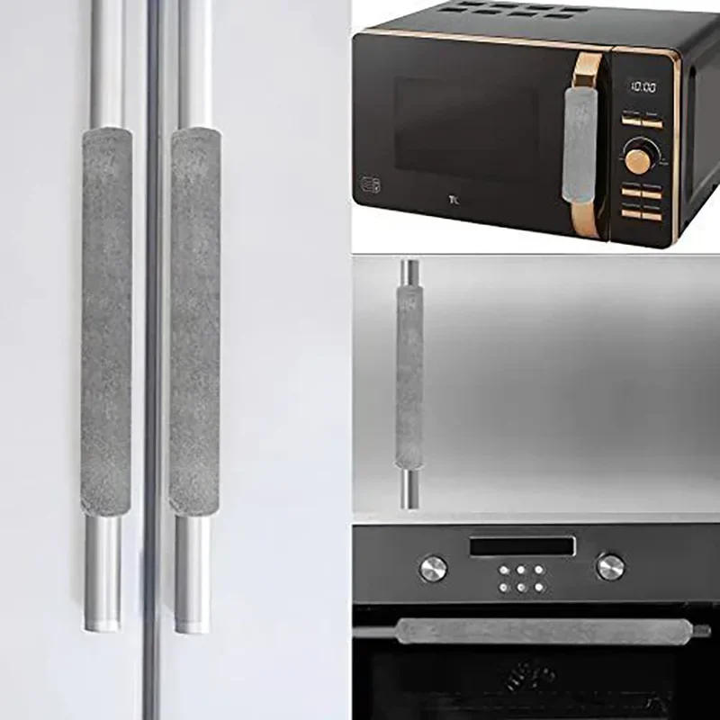 Description Picture 5 of item2pcs,16"*4" Refrigerator Door Handle Cover Electrical Kitchen Appliances Gloves Fridge Microwave Dishwasher Door Cloth Protector