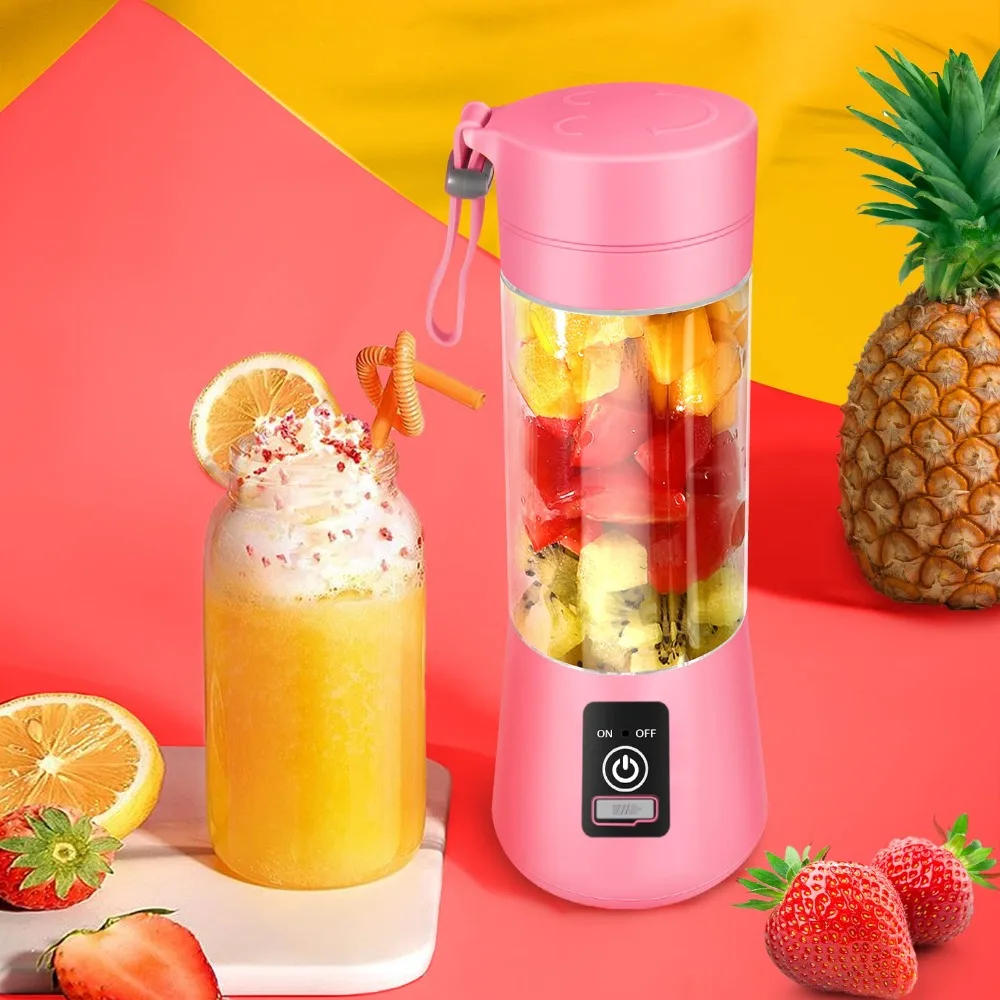 Description Picture 4 of itemPortable Juicer,4 Blades Smoothie Blender,Ice Machine for Drinkware,USB Rechargeable,Complementary Food Mixer for Juice Shake